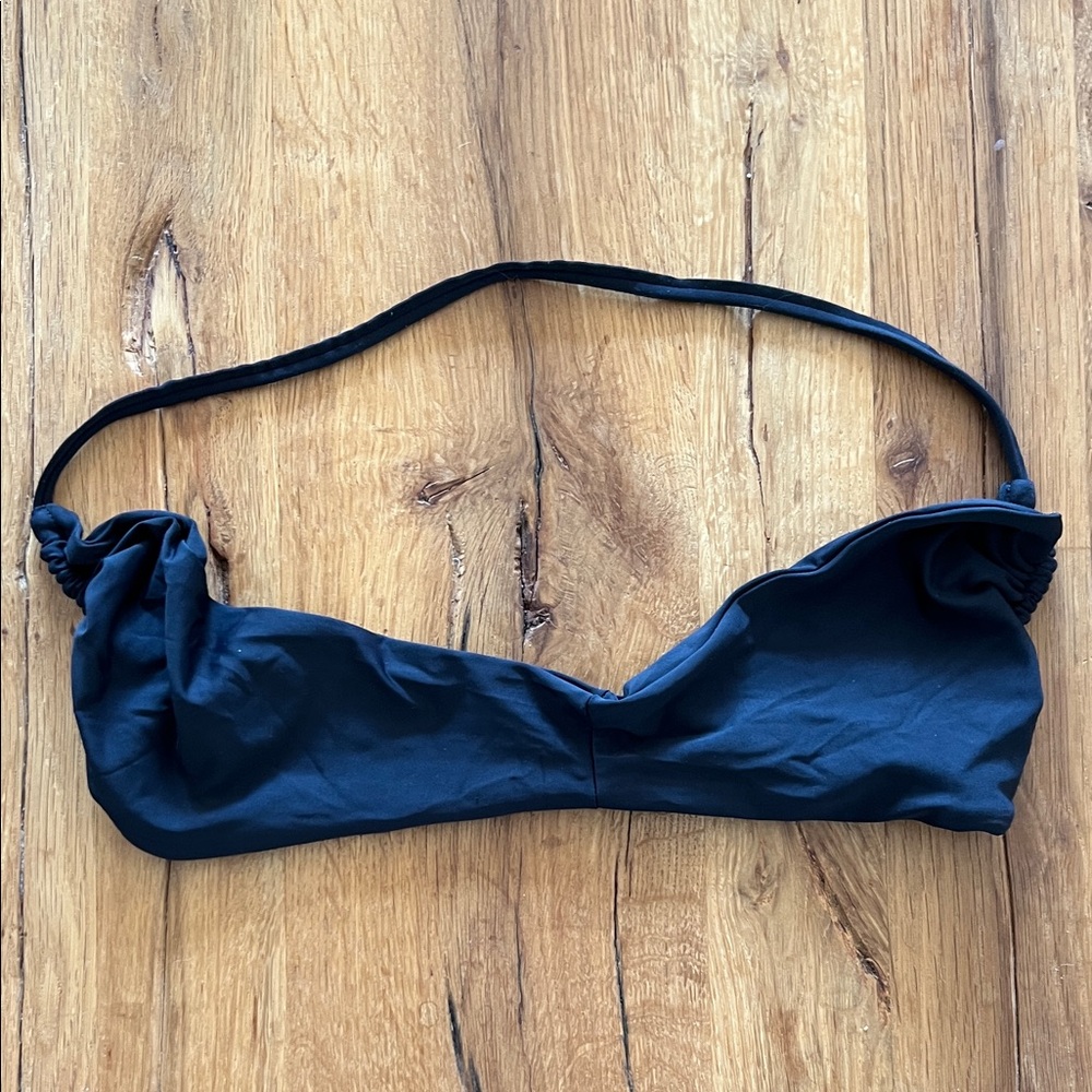 Frankie's Bikinis Black Swim Top-Medium